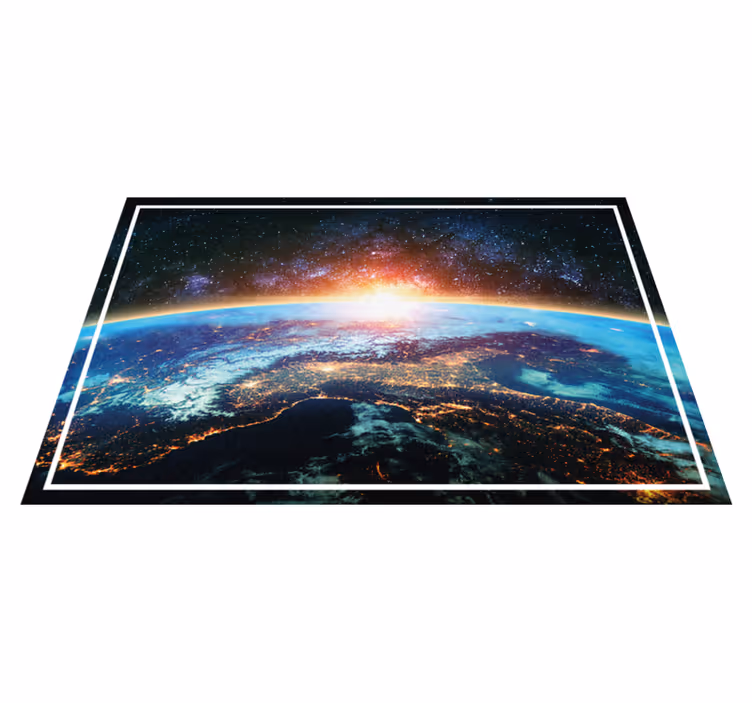 Vinil podovi karta svijeta planetarni pogled - TenStickers