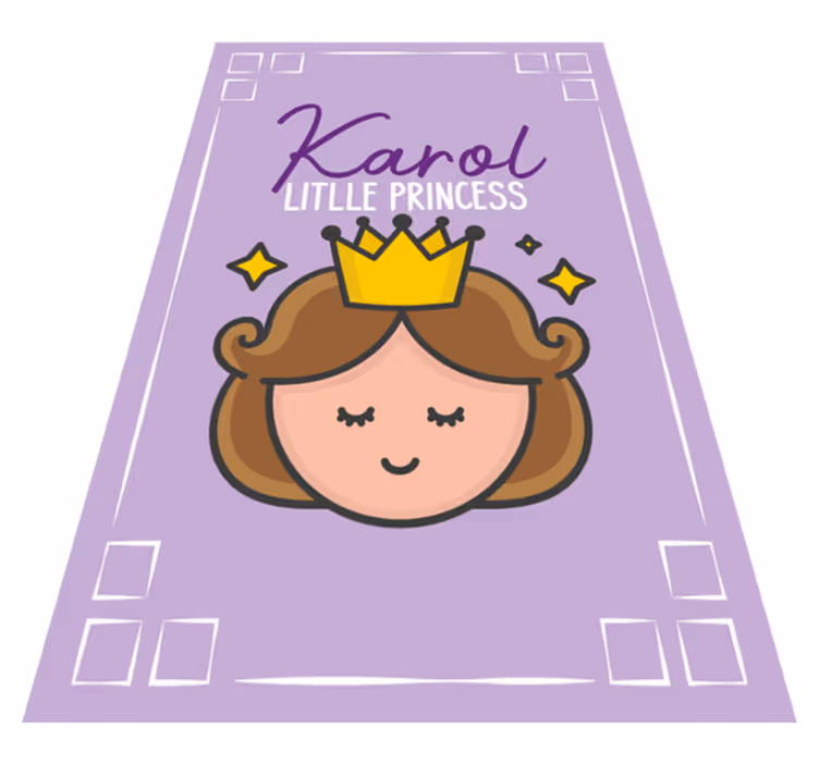 Vinil podovi s imenima tema male princeze - TenStickers