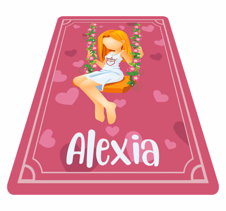 Ljuljačka princeza personalizirana prostirka - TenStickers