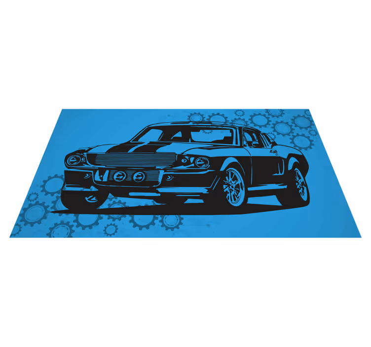 Drugi vinil podovi bezvremenski automobilski prikaz - TenStickers