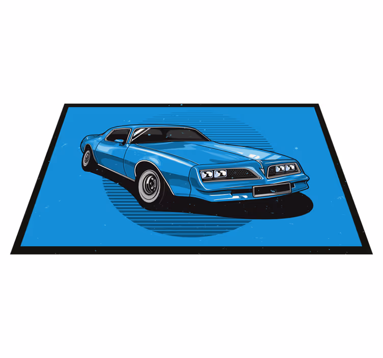 Vinil podovi plava klasični plavi automobil - TenStickers