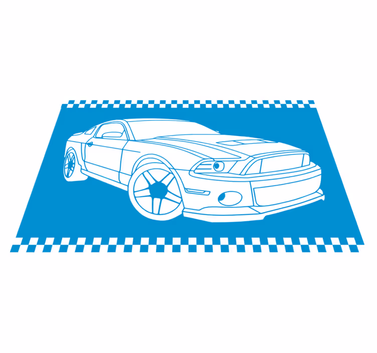Vinil podovi ceste obris trkaćeg automobila - TenStickers