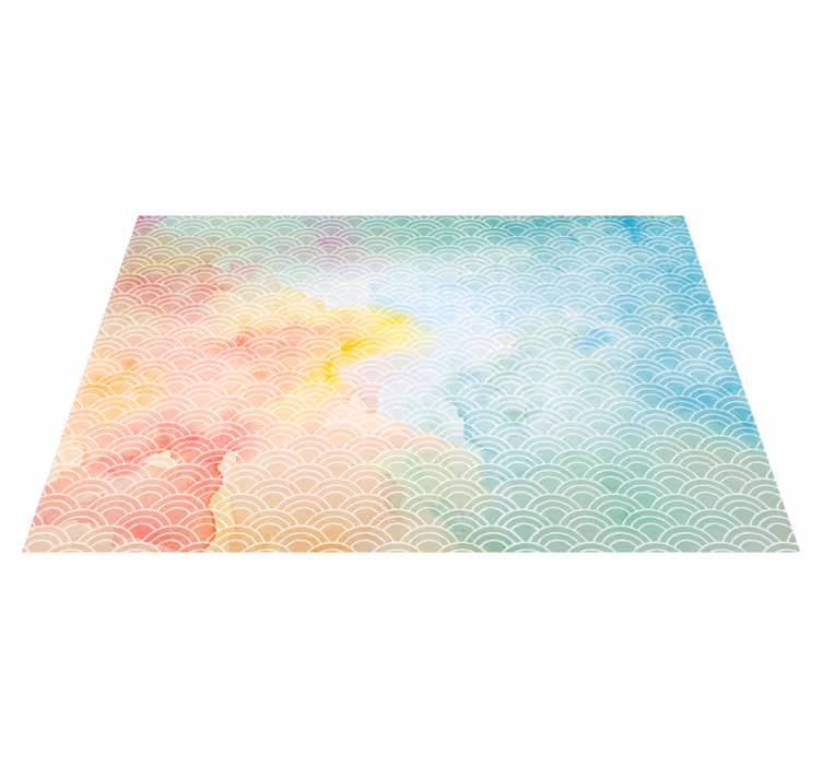 Vinil podovi geometrijski motiv pastelnog vala - TenStickers
