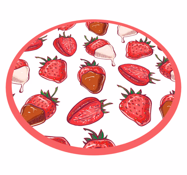 Vinil podovi kružni slatki užitak od jagode - TenStickers