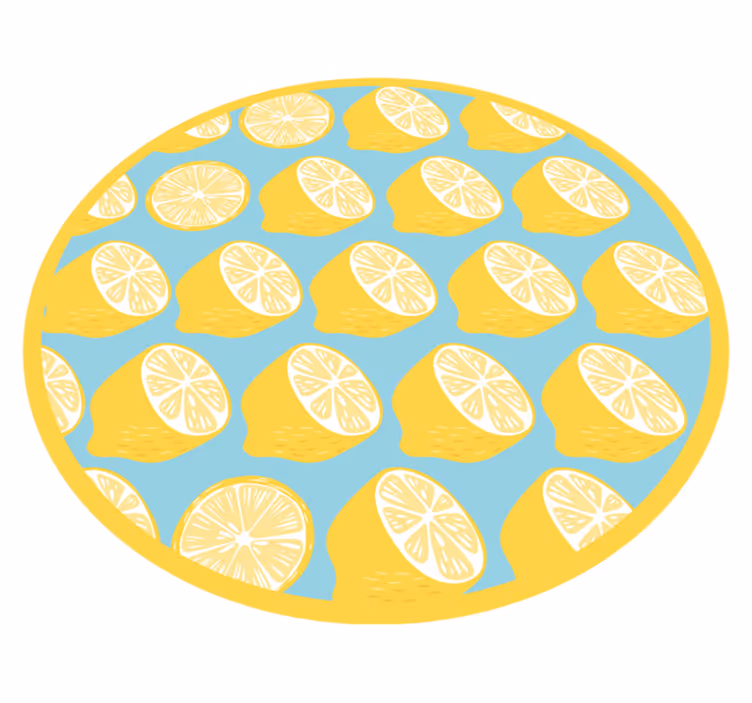 Vinil pod u kuhinji motiv kriške limuna - TenStickers