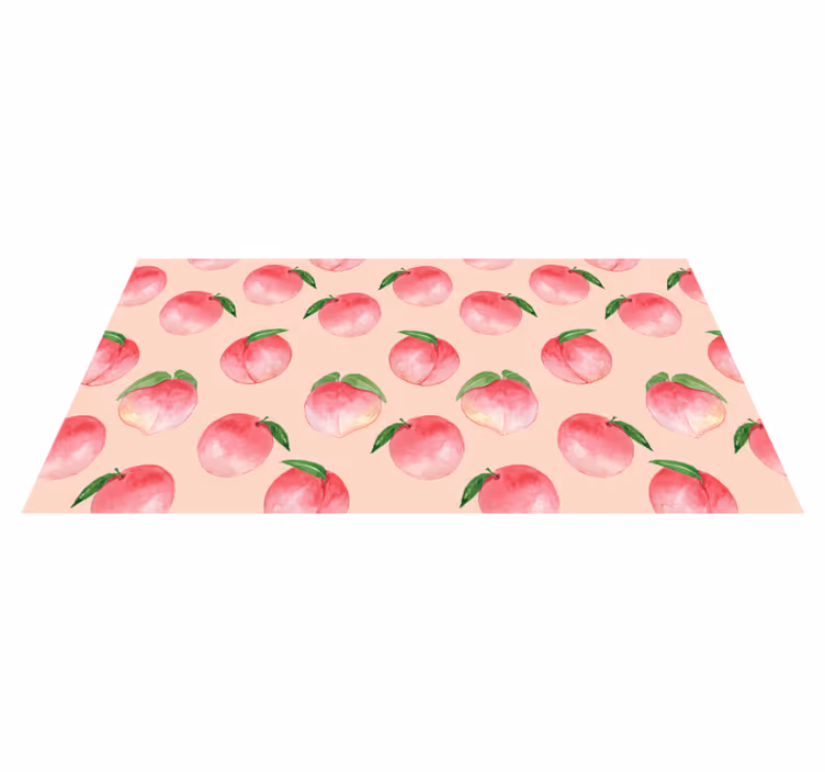 Vinil pod u kuhinji uzorak cvijeta breskve - TenStickers
