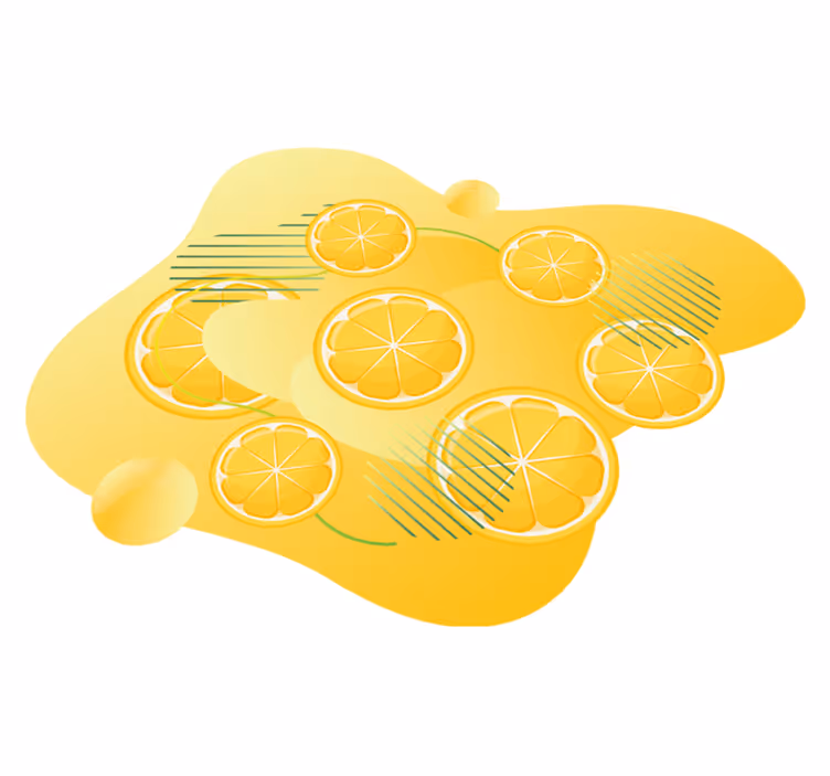 Vinil pod u kuhinji živahan uzorak citrusa - TenStickers
