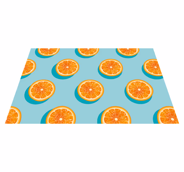 Vinil pod u kuhinji motiv kriške citrusa - TenStickers