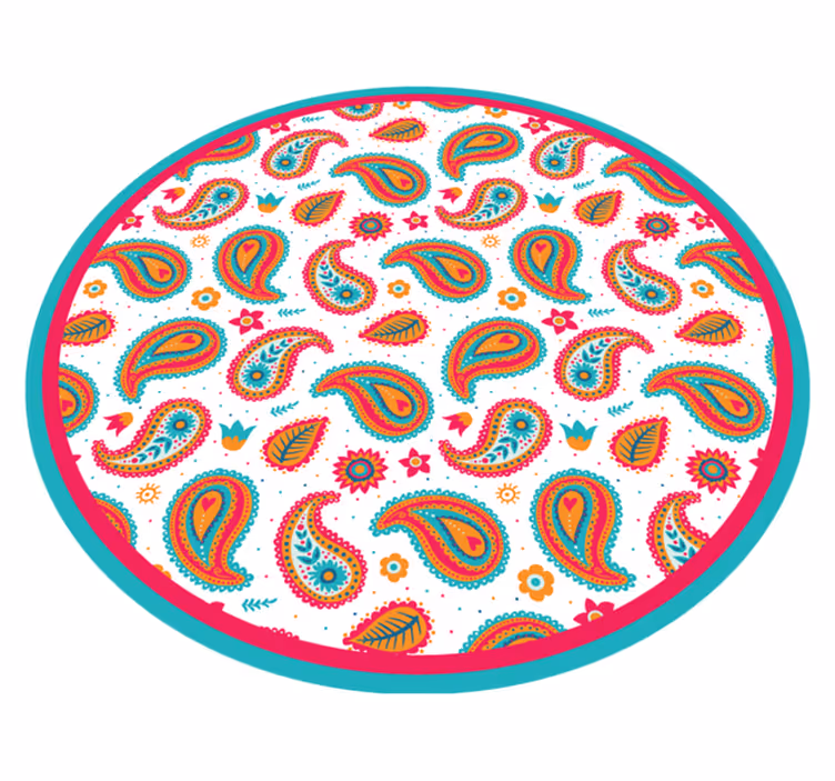 Vinil podovi etnički živopisni paisley motiv - TenStickers