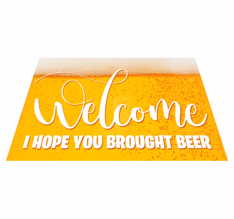 Ponesite pivo dobrodošli moderni tepih - TenStickers