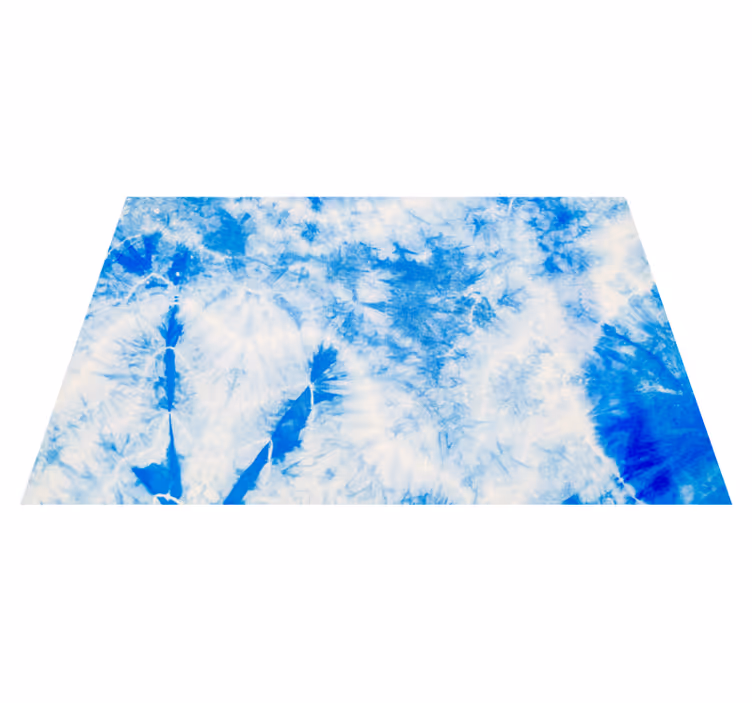 Vinil podovi dnevna soba plava tie-dye boja - TenStickers