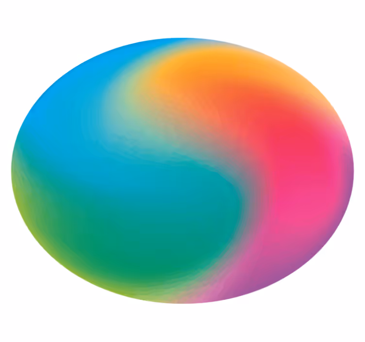 Vinil podovi kružni šarena gradijentna sfera - TenStickers