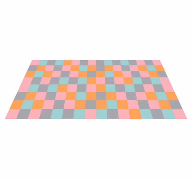 Vinil podovi geometrijski šarena šahovska ploča - TenStickers