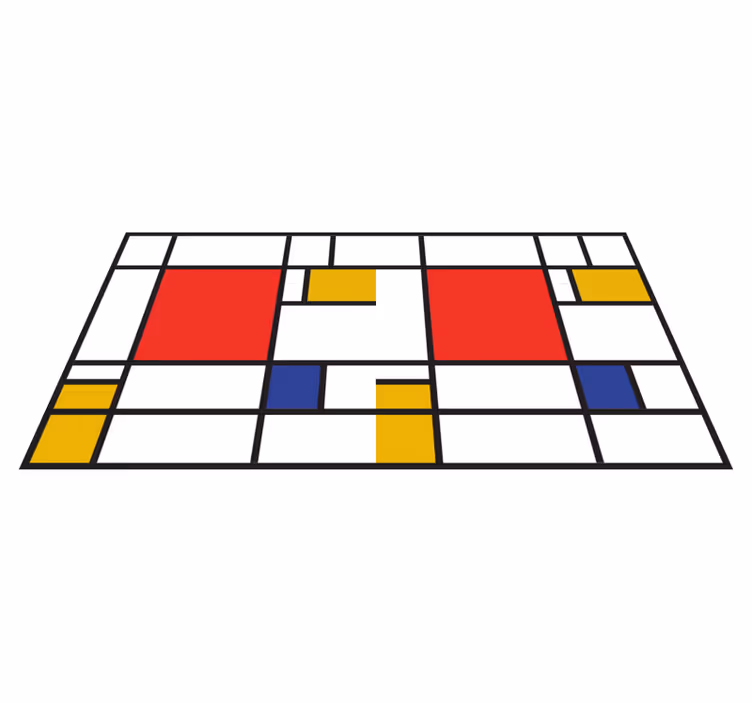 Mondrian art geometrijski sagovi - TenStickers