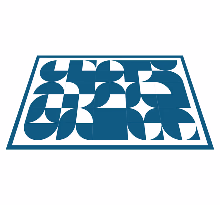 Vinil podovi geometrijski plavi apstraktni motiv - TenStickers