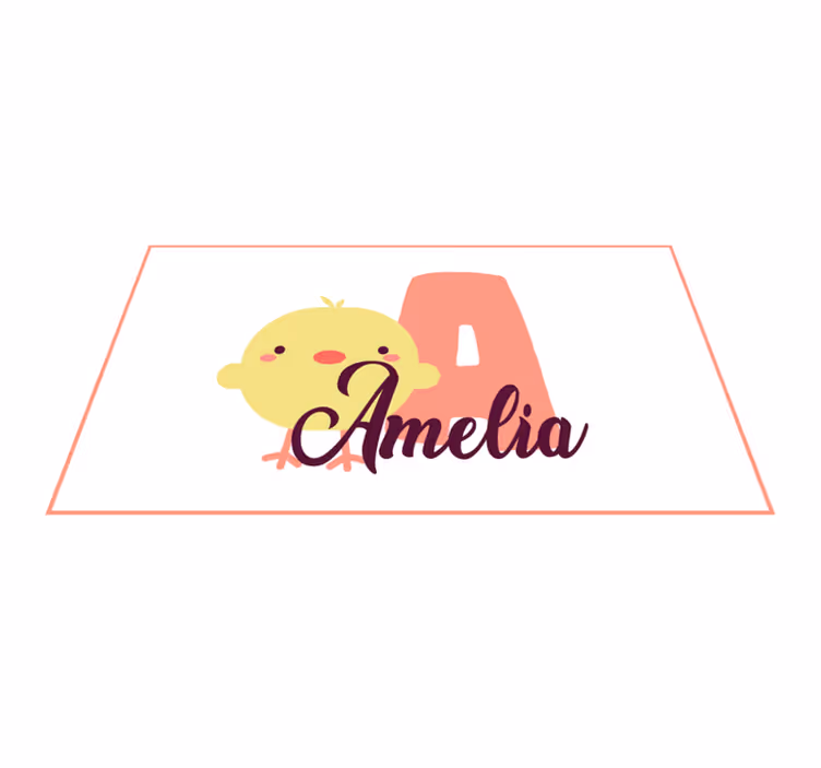 Vinil podovi rasadnici cura s imenom i inicijalom - TenStickers