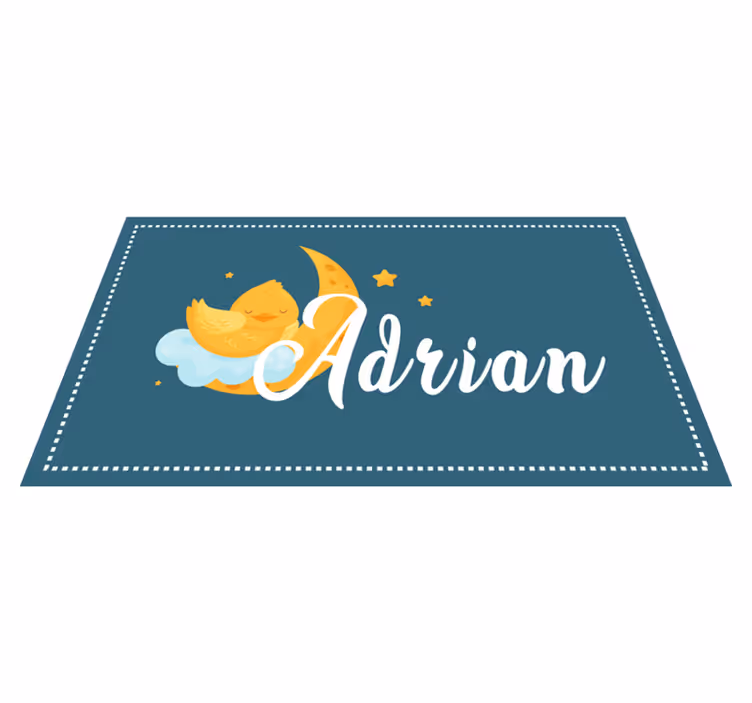Drugi vinil podovi spavajuća patka s imenom - TenStickers