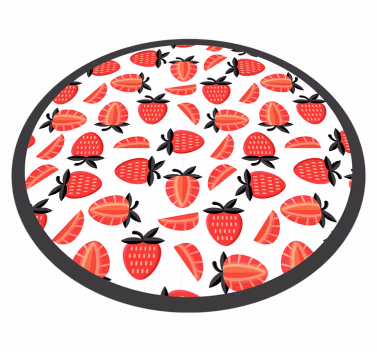 Vinil pod u kuhinji ilustracija jagode - TenStickers