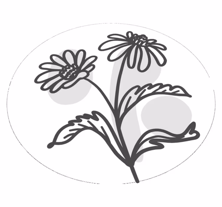 Vinil podovi kružni elegantan cvjetni motiv - TenStickers