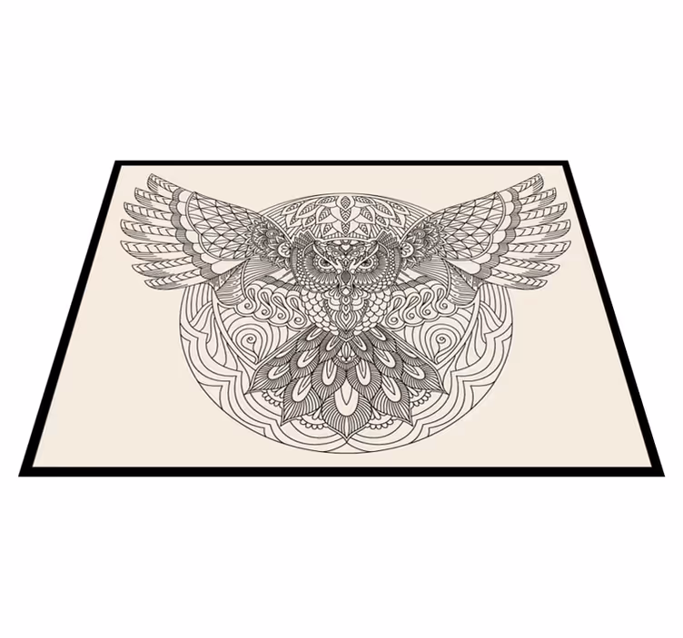 Vinil podovi mandala elegantan uzorak sove - TenStickers