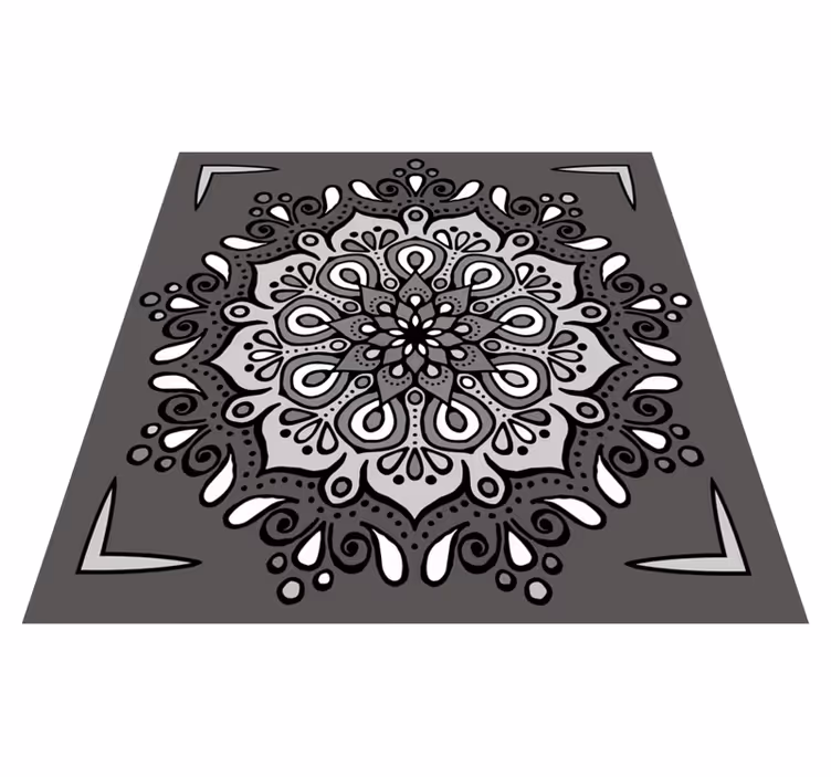 Vinil podovi mandala elegantan motiv na sivoj podlozi - TenStickers