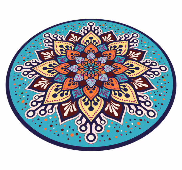 Vinil podovi mandala kružna umjetnost u boji - TenStickers