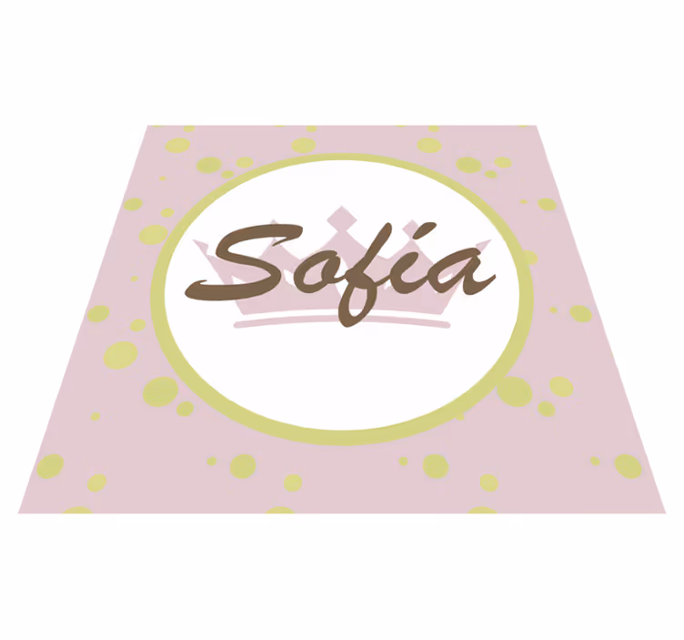 Pastelna kruna s dods personalizirana prostirka - TenStickers