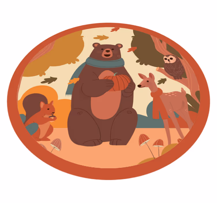 Vinil podovi rasadnici prijatelji šumskih životinja - TenStickers