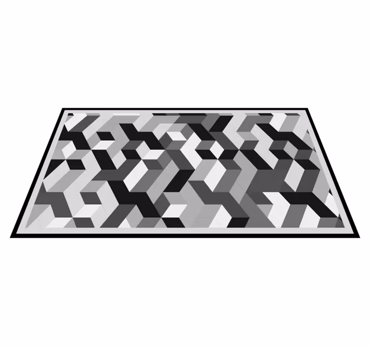 Vinil podovi geometrijski sivi 3d uzorak - TenStickers