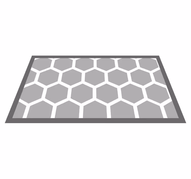 Bijeli geometrijski peterokuti geometrijski sagovi - TenStickers