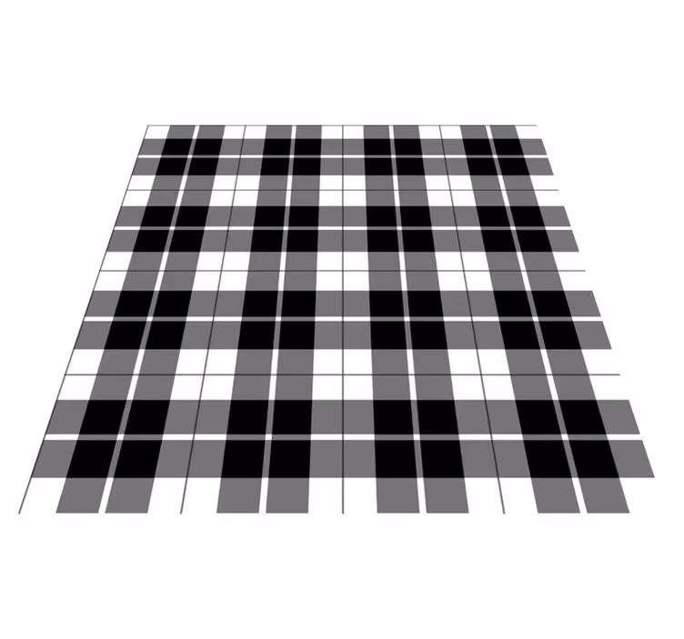 Vinil podovi geometrijski crno-bijeli ček - TenStickers