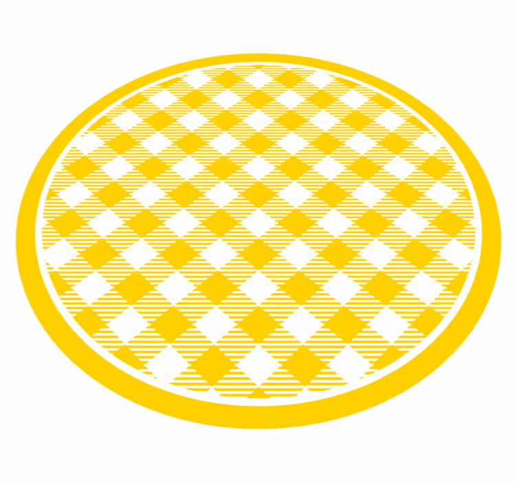 Vinil podovi kružni amblem žutog dijamanta - TenStickers