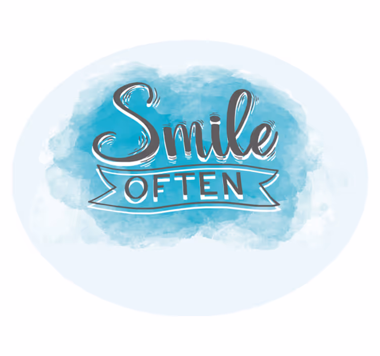 Vinilne prostirke s frazama često se smiješi - TenStickers