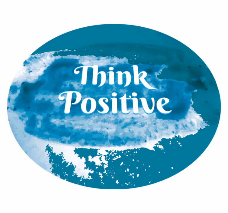 Vinilne prostirke s frazama misli pozitivno sada - TenStickers