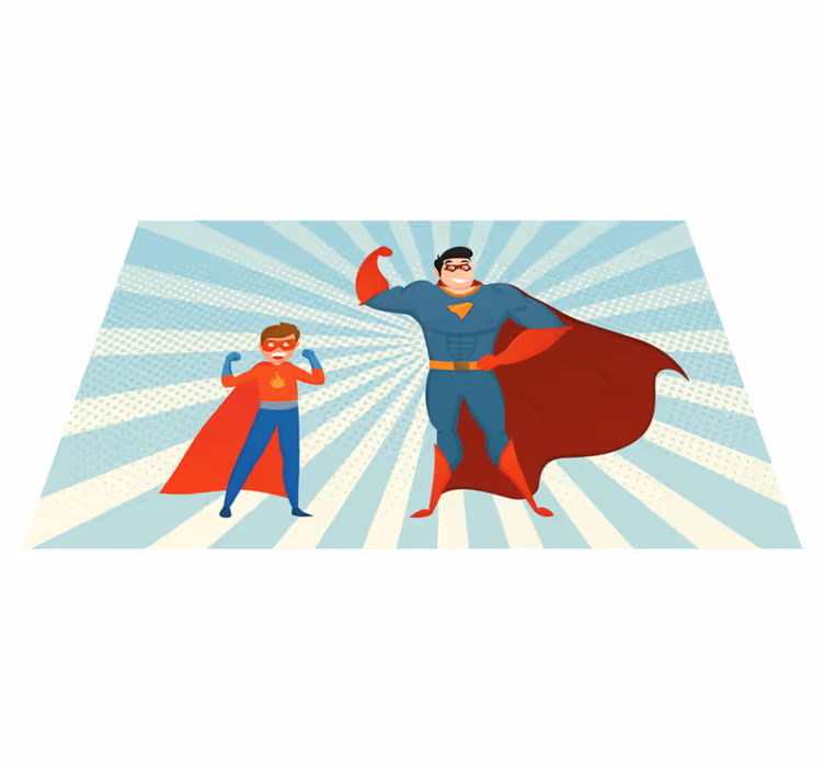 Drugi vinil podovi dvojac superheroja - TenStickers