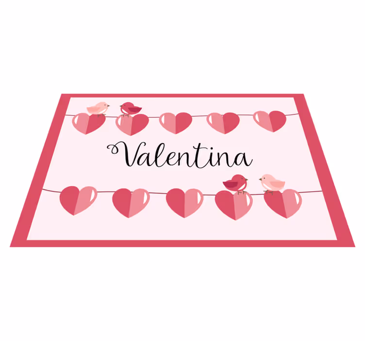 Vinil podovi s imenima dizajn srca - TenStickers