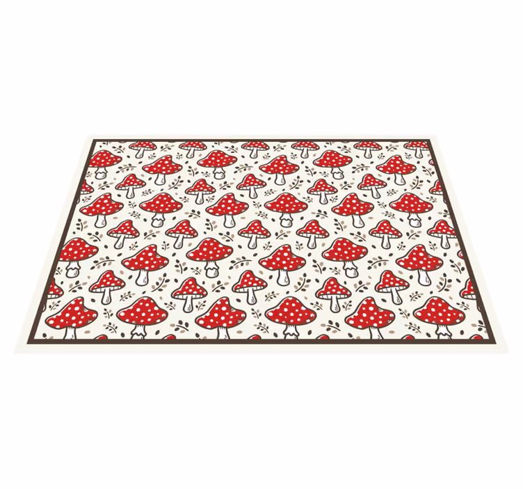 Vinil podovi priroda razigrani motiv gljive - TenStickers