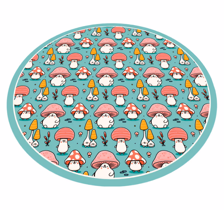 Vinil podovi priroda preslatke figurice gljiva - TenStickers
