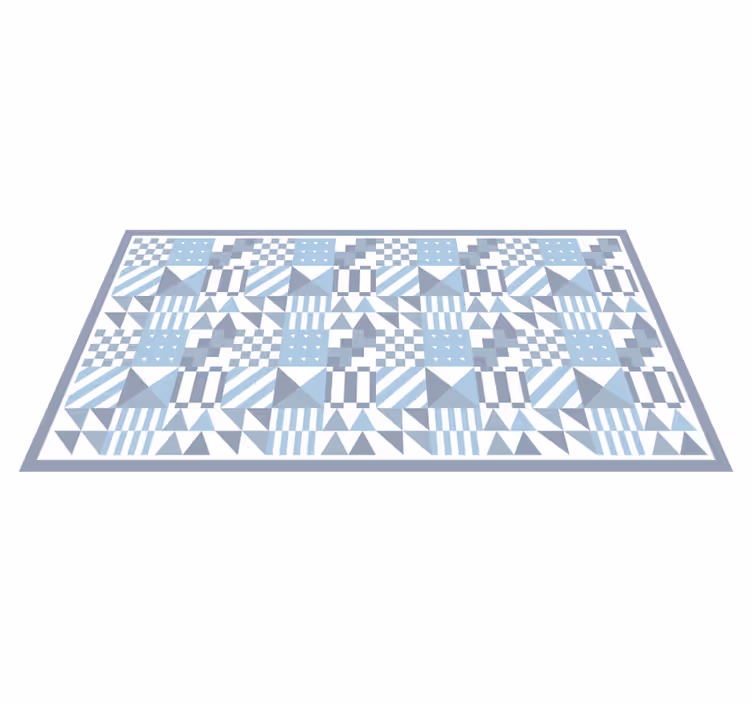Vinil pločice plavi geometrijski uzorci - TenStickers