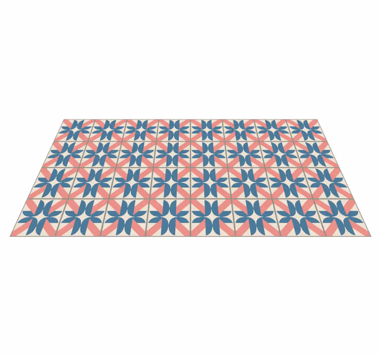 Vinil pločice ružičasto-plavi geometrijski uzorak - TenStickers