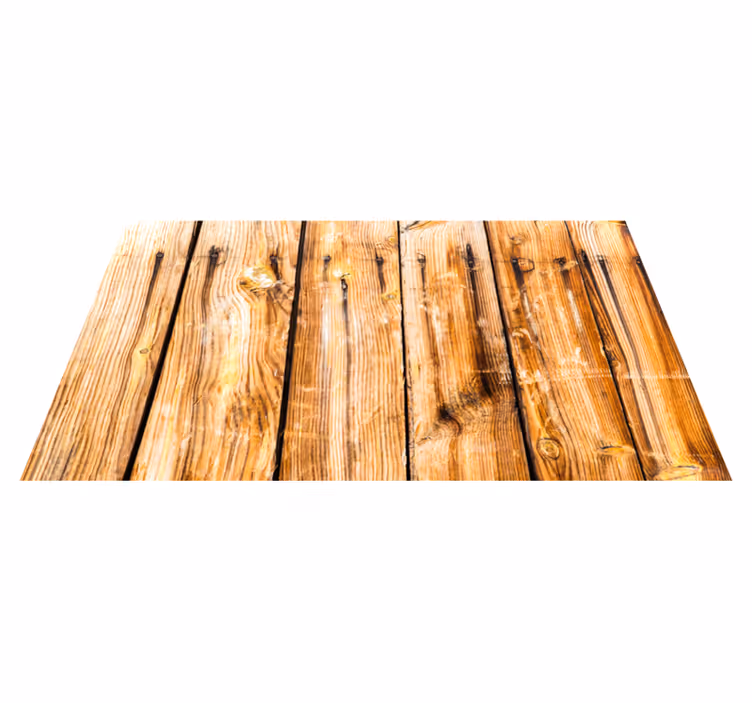 Smeđe sirove drvene daske tekstura tepih - TenStickers