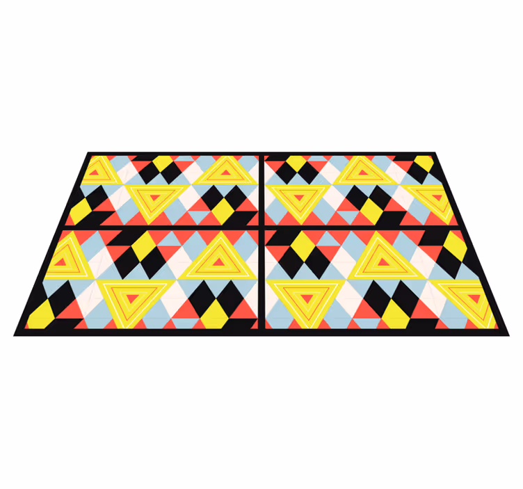 Vinil podovi geometrijski živopisni trokuti - TenStickers