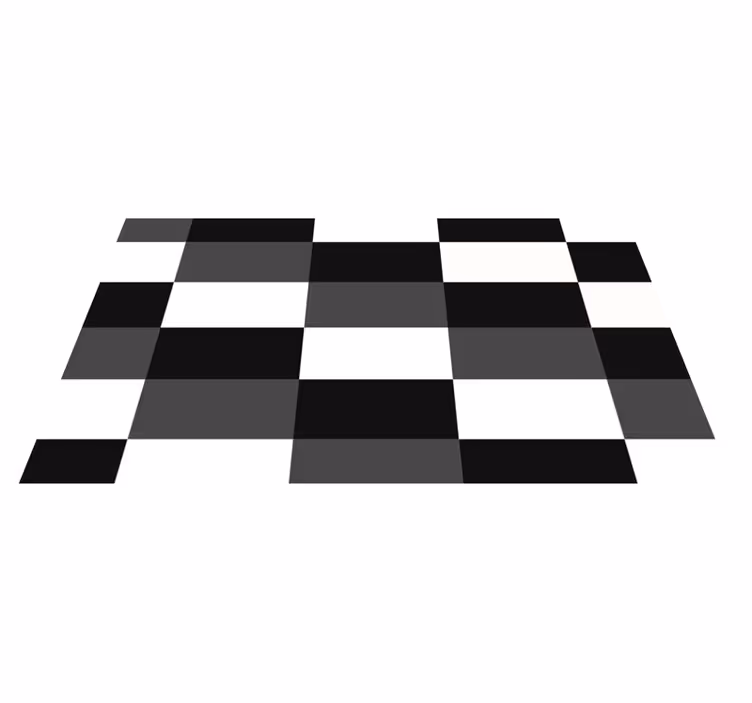 Vinil podovi geometrijski crno-bijeli dama - TenStickers