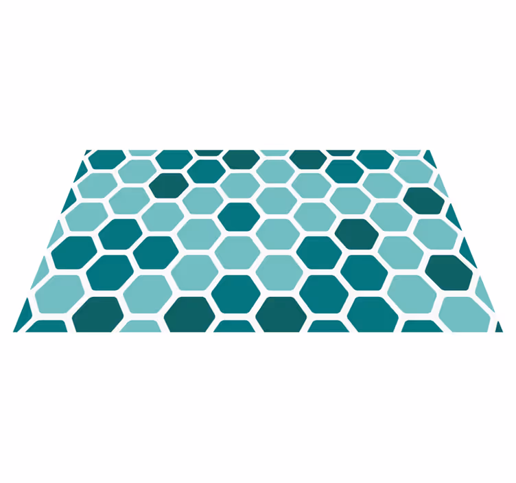 Tirkizni šesterokuti s geometrijskim prostirkama - TenStickers