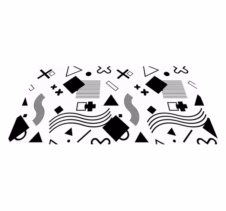 Vinil podovi geometrijski crni uzorci - TenStickers