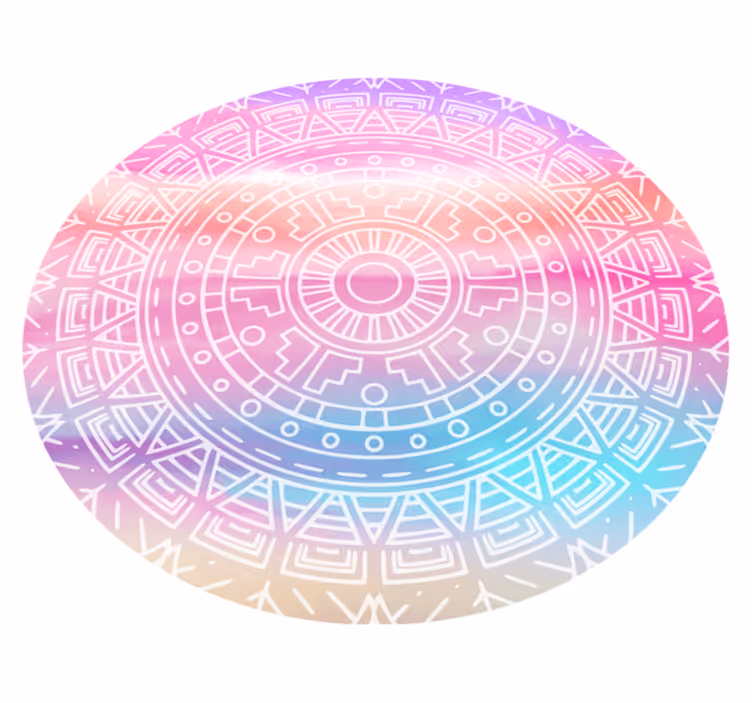 Vinil podovi mandala živahni geometrijski element - TenStickers