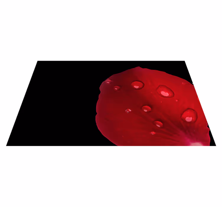 Vinil podovi dnevna soba glamur crvenih latica - TenStickers