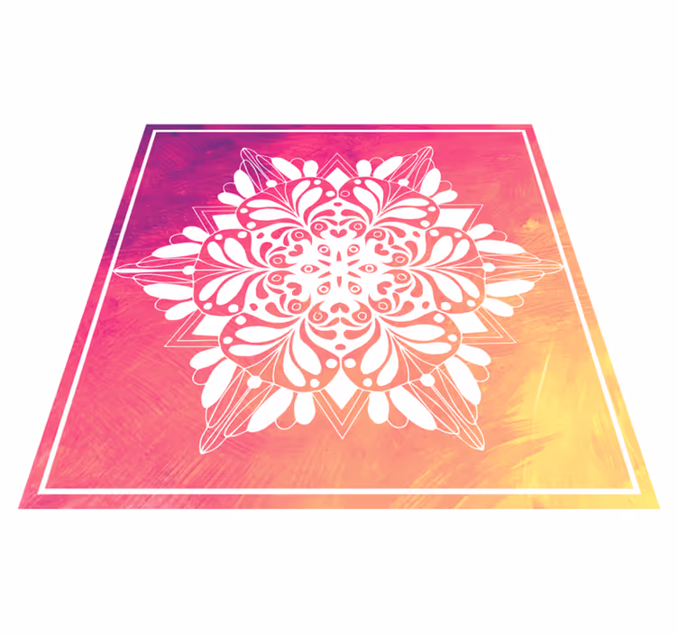 Vinil podovi mandala raskošan botanički aranžman - TenStickers