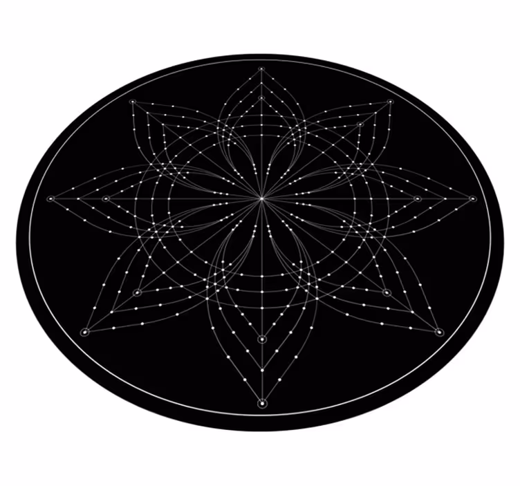 Vinil podovi mandala elegantan uzorak lotosa - TenStickers
