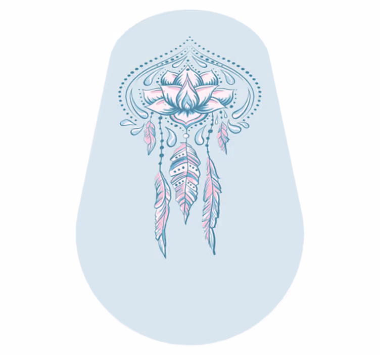 Vinil podovi mandala uzorak lotosa - TenStickers